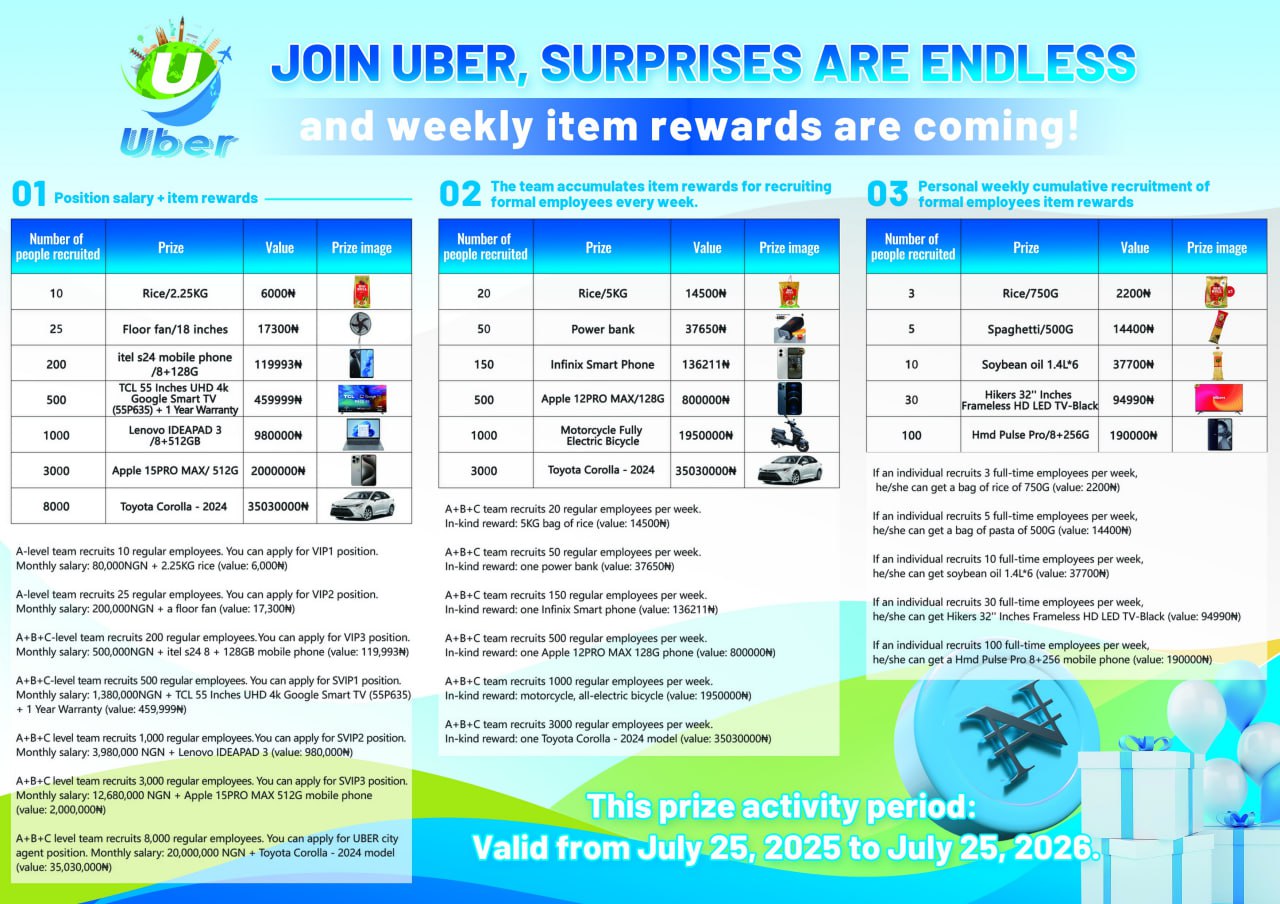 uberbest-nigeria-salary, recruitment-weekly-reward-uberbest-promo-1